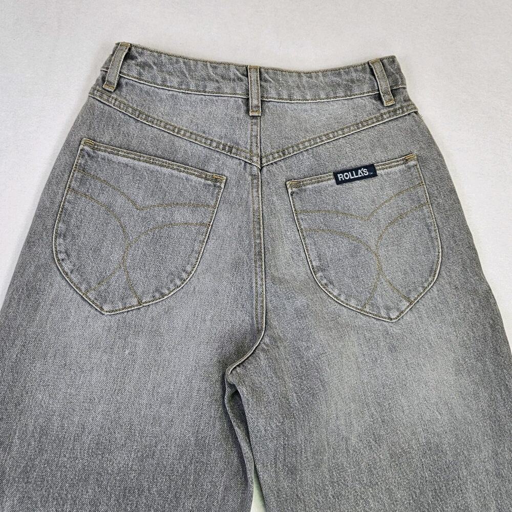 Rolla’s Heidi Jeans Womens 26 Gray Loose Straight Rigid Denim High Rise Western
